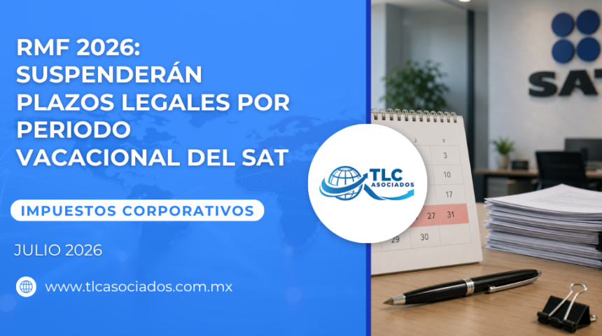 RMF 2026: Suspenderán plazos legales por periodo vacacional del SAT