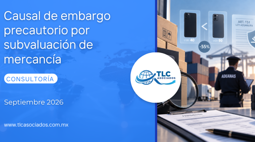 Causal de embargo precautorio por subvaluación de mercancías