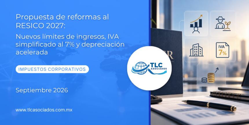 Propuesta de reformas al RESICO 2027: nuevos límites de ingresos, IVA simplificado al 7% y depreciación acelerada