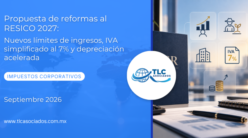 Propuesta de reformas al RESICO 2027: nuevos límites de ingresos, IVA simplificado al 7% y depreciación acelerada