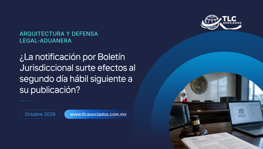 ¿La notificación por Boletín Jurisdiccional surte efectos al segundo día hábil siguiente a su publicación?