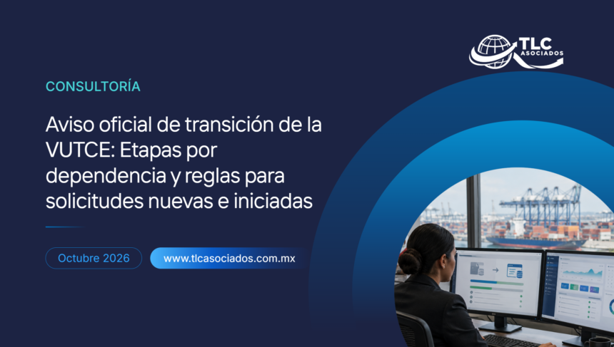 Aviso oficial de transición de la VUTCE: Etapas por dependencia y reglas para solicitudes nuevas e iniciadas